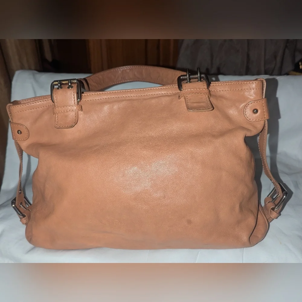 Marc Jacobs Vintage Y2K Stella Tan Leather Bag with Silver Clasp